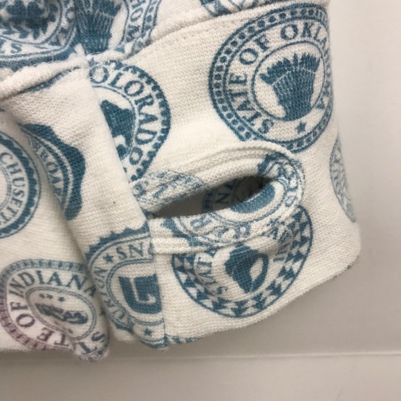 Burton Hoodie Skii Zip Front USStates Graphic Sz S - Picture 4 of 6